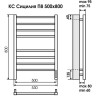 Электрический полотенцесушитель TERMINUS КС СИЦИЛИЯ П8 500x800 см, черный муар 4670078543011