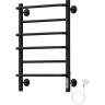 Полотенцесушитель электрический TERMINUS ЕВРОМИКС П6 450x650, черный (RAL 9005 матовый) 4660059930329